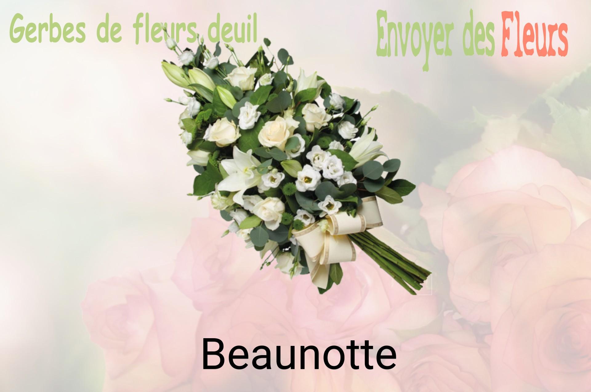 Gerbe de fleurs de deuil livrée à Beaunotte